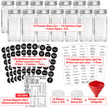 Load image into Gallery viewer, Spice Glass Jars Kit, 3 Different Sizes Available