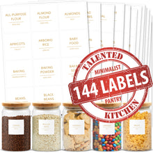 Load image into Gallery viewer, Minimalist Pantry Labels, 144 Gold Labels
