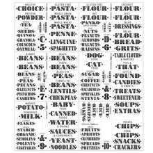 Load image into Gallery viewer, Healthy Choice Farmhouse Pantry Label Set, 110 Black Labels