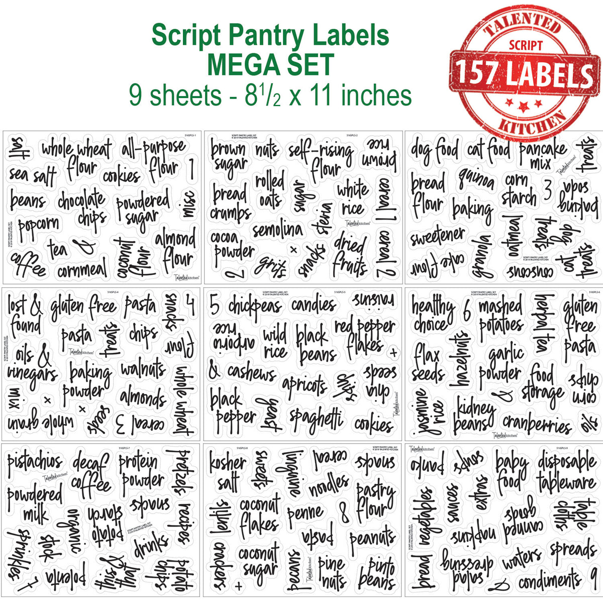 Kitchen Labels bathroom beauty Script Labels Mega Set the - Temu