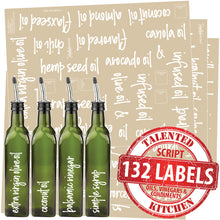 Load image into Gallery viewer, 132 Oils, Vinegars &amp; Condiments, White Script Labels