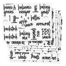 Load image into Gallery viewer, 158 Supplementary Pantry &amp; Fridge Label Set, Script Black Labels