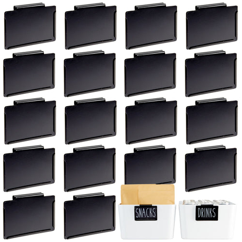 Talented Kitchen 136 Garage Storage Bin Labels for Plastic Containers,  Preprinted Black Script on Clear Stickers for Organizing Bins and Boxes  (Water