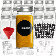 Load image into Gallery viewer, Spice Glass Jars Kit, 3 Different Sizes Available