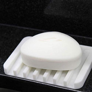 Talented Kitchen SILICONE SOAP DISH. DRAINER TRAY, WHITE