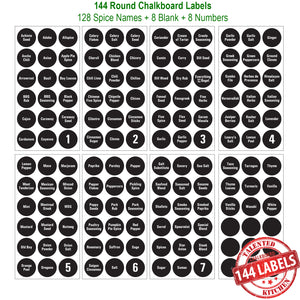 Chalkboard Spice Label Set, 144 Chalkboard Labels