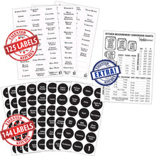 Load image into Gallery viewer, Spice Glass Jars Kit, 3 Different Sizes Available