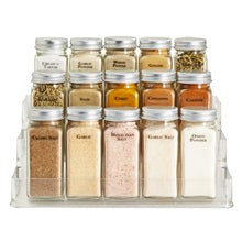 Load image into Gallery viewer, Talented Kitchen 125 Clear Spice Jar Labels - Preprinted Small Seasoning Stickers for Herb Containers and Spice Rack Organization (Black Print on Clear Backing, Water Resistant)