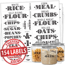 Load image into Gallery viewer, Mega Farmhouse Pantry Label Set, 154 Black Labels
