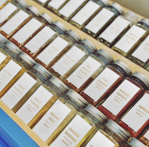 160 Gold Spice Jar Labels: Preprinted Minimalist Gold Foil Vinyl Stickers +  White Text. Organization for Kitchen Spice Jars and Spice Racks
