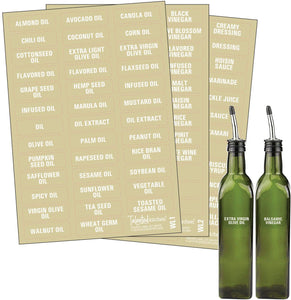 114 Oils, Vinegar & Sauces, White Labels