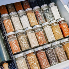 Load image into Gallery viewer, Thin All Caps Spice Labels, 145 White Labels
