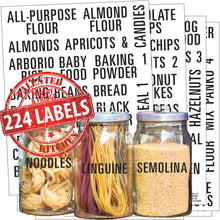 Load image into Gallery viewer, All Caps Bold Pantry &amp; Fridge Labels, 224 Black Labels