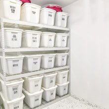 Load image into Gallery viewer, All Caps Household &amp; Storage Label Set, 138 Black Labels
