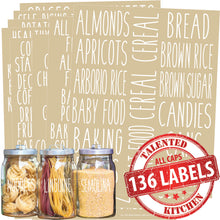 Load image into Gallery viewer, All Caps Mega Pantry Labels, 136 White Labels