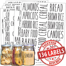 Load image into Gallery viewer, All Caps Mega Pantry Labels, 136 Black Labels