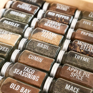 All Caps Spice Label Set, 134 White Labels