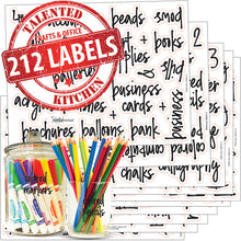 Load image into Gallery viewer, Arts, Crafts &amp; Home Office Label Set, 212 Black Script Labels