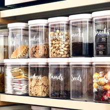 Load image into Gallery viewer, Cursive Pantry Label Set, 135 White Labels