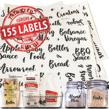 Load image into Gallery viewer, Complementary Cursive Pantry Label Set, 155 Black Labels