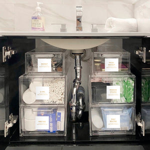 Minimalist Bathroom, Beauty & Makeup Label Set, 174 Gold Labels