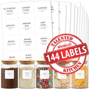 Minimalist Spice Labels, 140 Gold Labels – Talented Kitchen