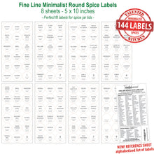 Load image into Gallery viewer, Minimalist Round Spice Labels, 144 Labels