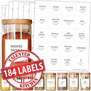 Minimalist Round Spice Labels, 144 Labels – Talented Kitchen