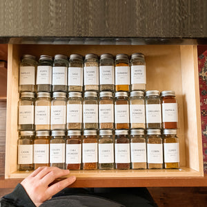 Minimalist Square Spice Labels, 184 Labels