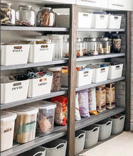 Load image into Gallery viewer, Mega Farmhouse Pantry Label Set, 154 Black Labels