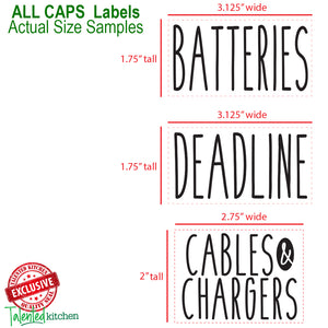 Office Label Set, 138 Black Labels