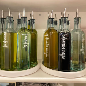 132 Oils, Vinegars & Condiments, White Script Labels