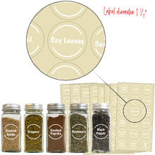 Load image into Gallery viewer, Round Spice Label Set, 144 White Labels
