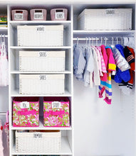 Load image into Gallery viewer, All Caps Closet &amp; Shoe Label Set, 134 Black Labels