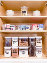 Load image into Gallery viewer, Complementary Cursive Pantry Label Set, 155 Black Labels