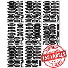 Load image into Gallery viewer, Chalkboard Pantry Label Set, 158 Black Labels